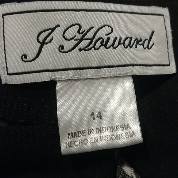 J Howard Black and White sleeveless Stretch Social Dress - Picture 6 of 9